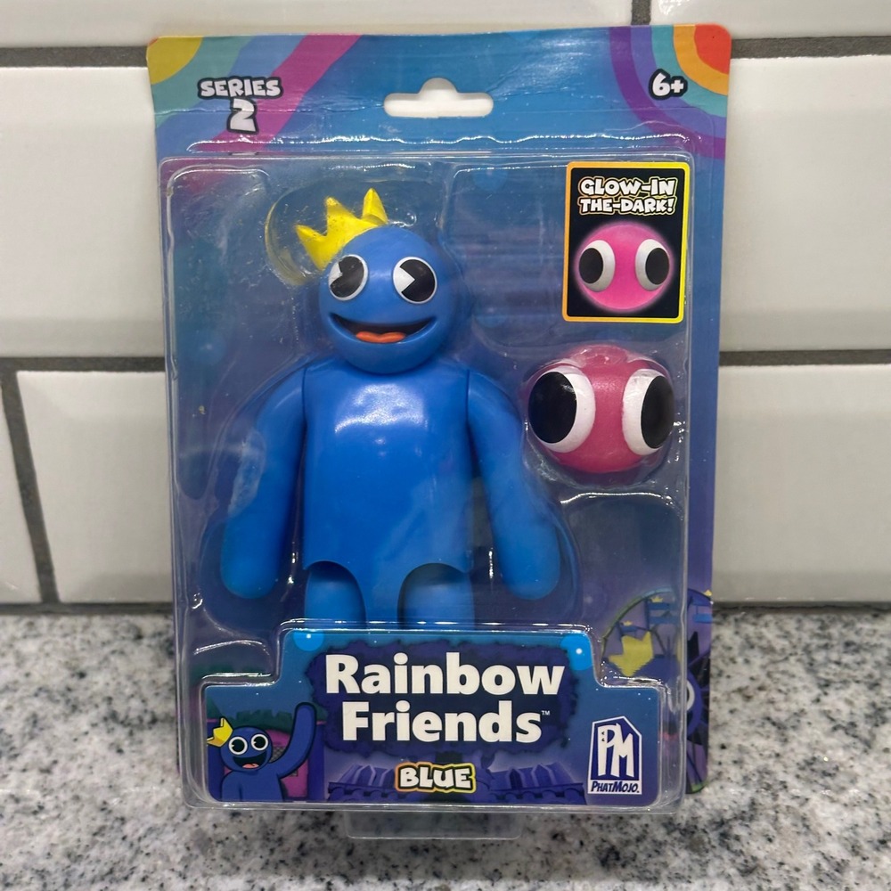 Rainbow Friends Blue Action Figure‎ Glow in the Dark Series 2 Toy New